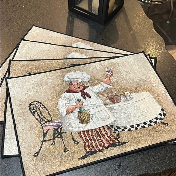 Tan and Brown Kitchen Placemat Sets (3 sets of 4 placemats) - Picture 2 of 7